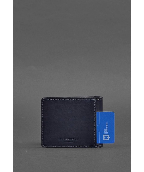 Leather cover for ID card with coat of arms, dark blue