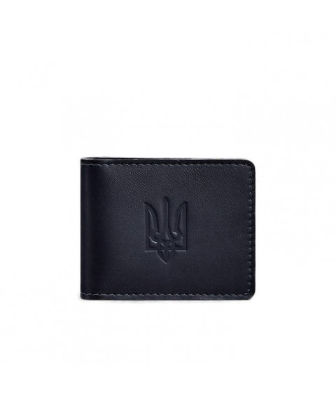 Leather cover for ID card with coat of arms, dark blue