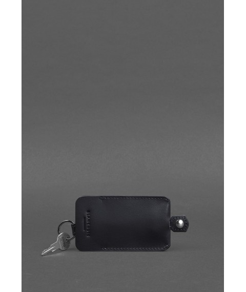 Leather key holder 1.0 dark blue Crust
