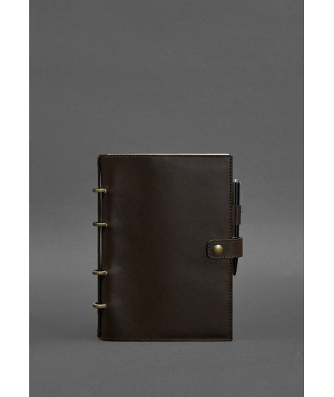 Leather notebook with dated block (Soft-book) 9.1 dark brown