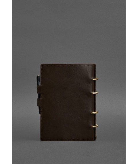 Leather notebook with dated block (Soft-book) 9.1 dark brown