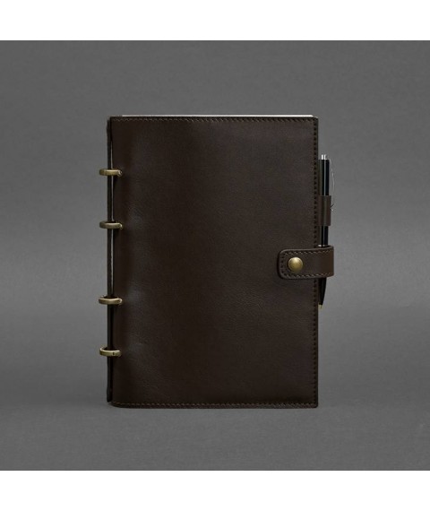 Leather notebook with dated block (Soft-book) 9.1 dark brown