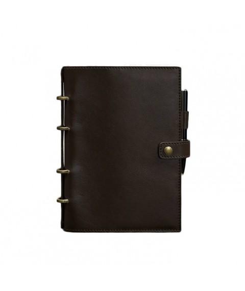 Leather notebook with dated block (Soft-book) 9.1 dark brown