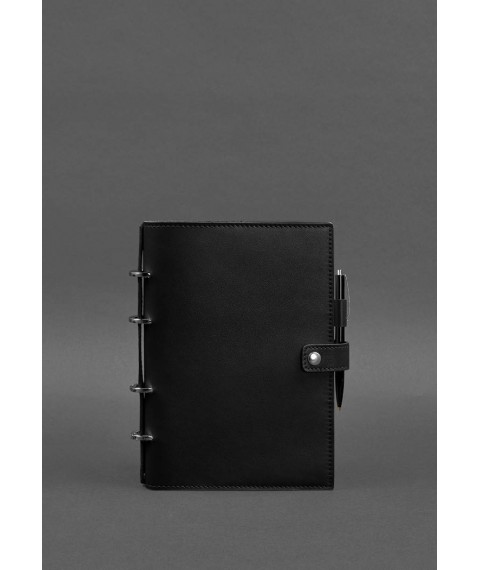 Leather notebook with dated block (Soft-book) 9.1 black