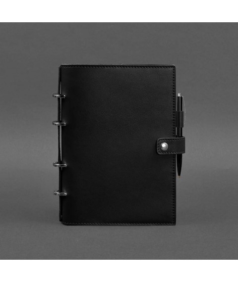 Leather notebook with dated block (Soft-book) 9.1 black