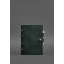 Leather notebook with dated block (Soft-book) 9.1 green Crazy Horse