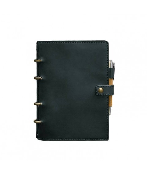 Leather notebook with dated block (Soft-book) 9.1 green Crazy Horse