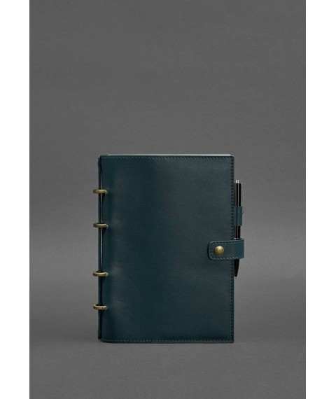 Leather notebook with dated block (Soft-book) 9.1 green