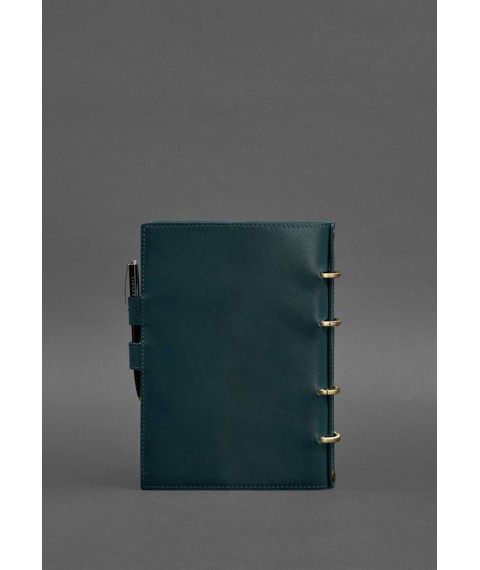 Leather notebook with dated block (Soft-book) 9.1 green