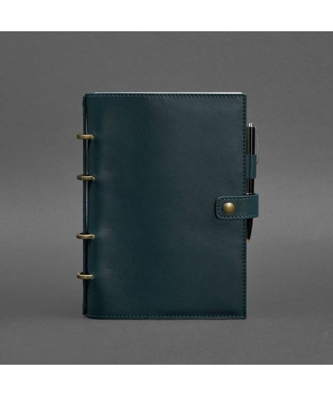 Leather notebook with dated block (Soft-book) 9.1 green