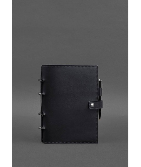 Leather notebook with dated block (Soft-book) 9.1 dark blue