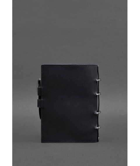 Leather notebook with dated block (Soft-book) 9.1 dark blue