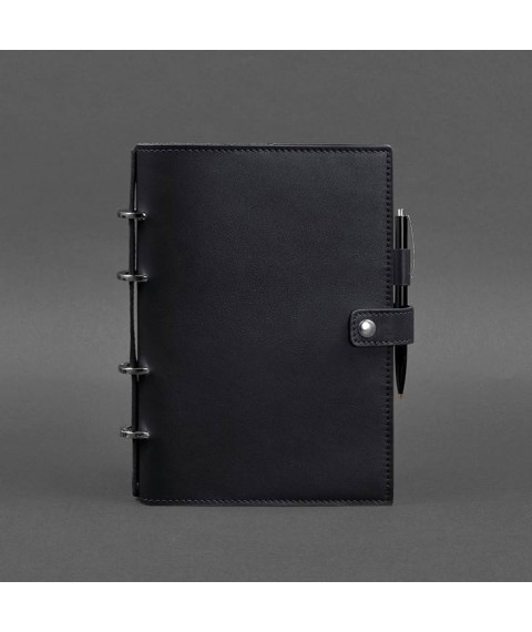Leather notebook with dated block (Soft-book) 9.1 dark blue