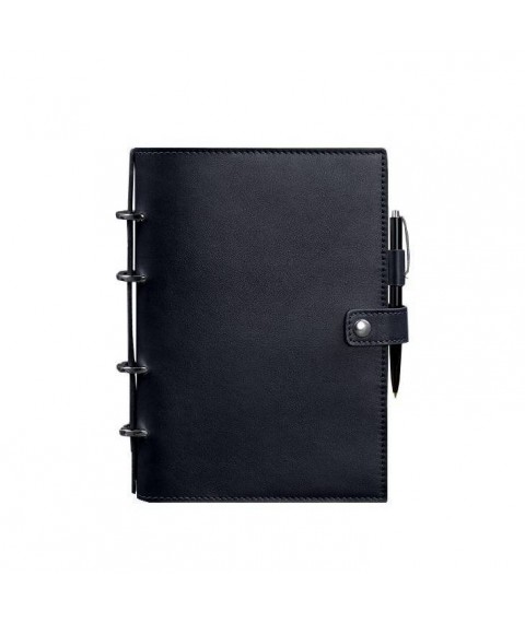 Leather notebook with dated block (Soft-book) 9.1 dark blue