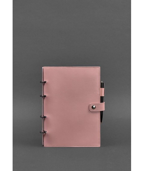 Leather notebook with dated block (Soft-book) 9.1 pink