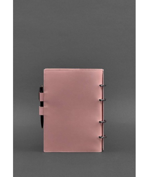 Leather notebook with dated block (Soft-book) 9.1 pink