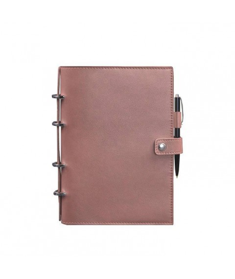 Leather notebook with dated block (Soft-book) 9.1 pink
