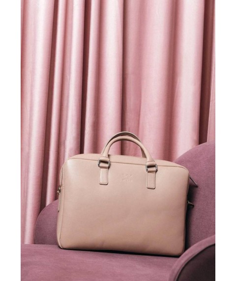 Leather business bag Briefcase 2.0 light beige