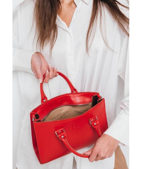 Жіноча шкіряна сумка Fancy червона