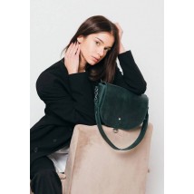 Женская кожаная сумка Ruby L зеленая винтажная