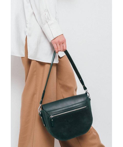 Women's leather bag Ruby L green vintage