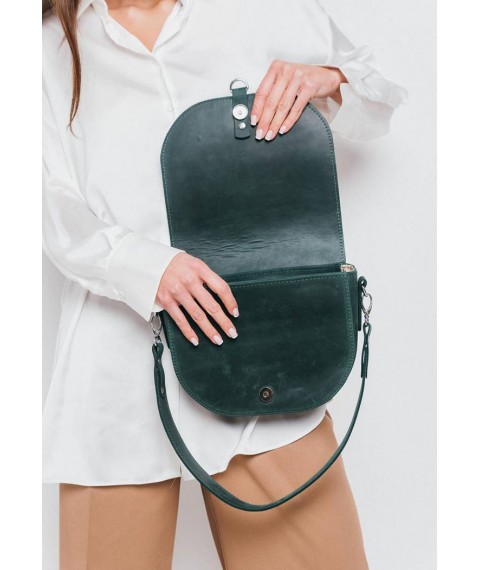 Women's leather bag Ruby L green vintage