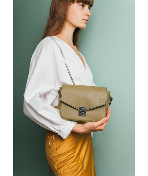 Женская кожаная сумочка Yoko оливковая