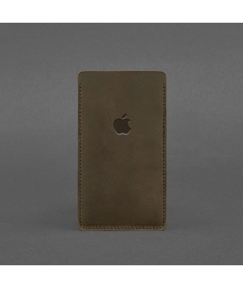 Кожаный чехол для iPhone 11 Темно-коричневый Crazy Horse
