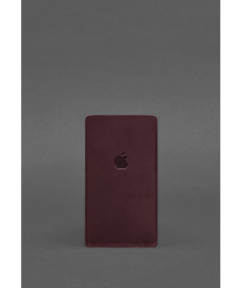 Leather case for iPhone 11 Burgundy Crazy Horse