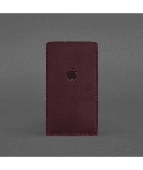 Leather case for iPhone 11 Burgundy Crazy Horse