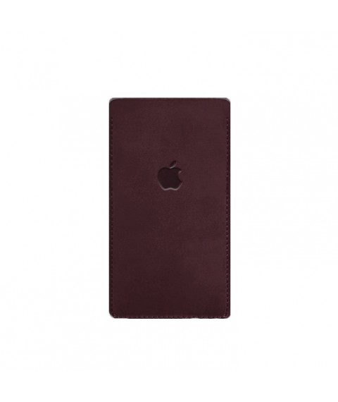 Leather case for iPhone 11 Burgundy Crazy Horse