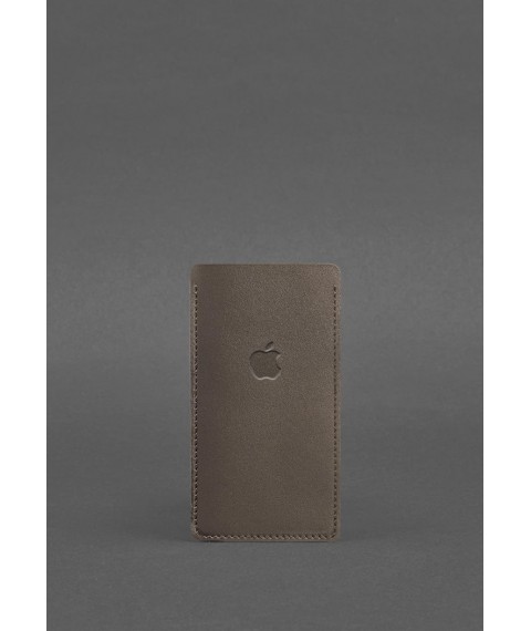 Leather case for iPhone 13 Dark beige