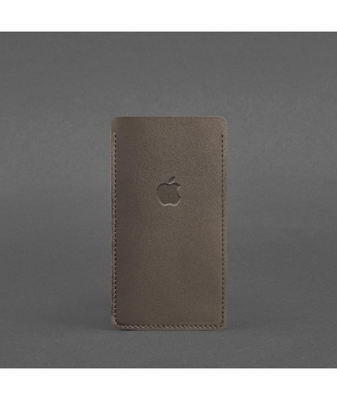 Leather case for iPhone 13 Dark beige