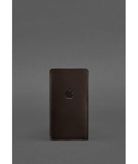 Leather case for iPhone 13 Dark brown Crust