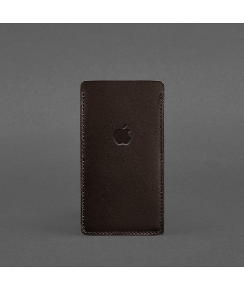 Leather case for iPhone 13 Dark brown Crust