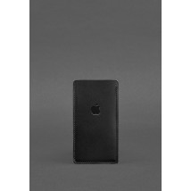 Leather case for iPhone 12 Black Crust