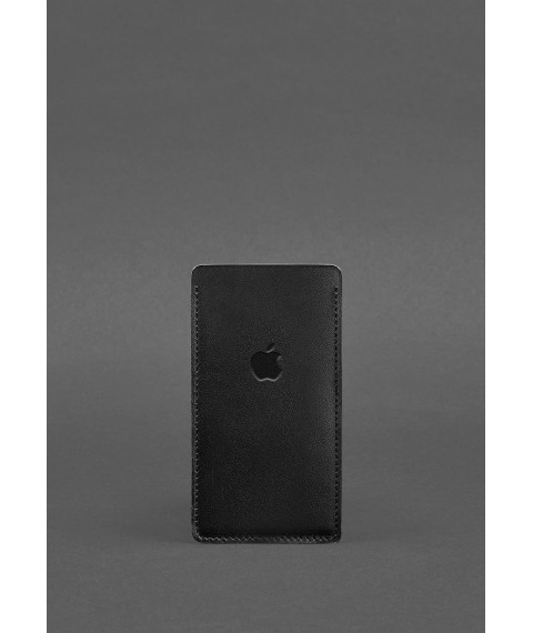 Leather case for iPhone 12 Black Crust