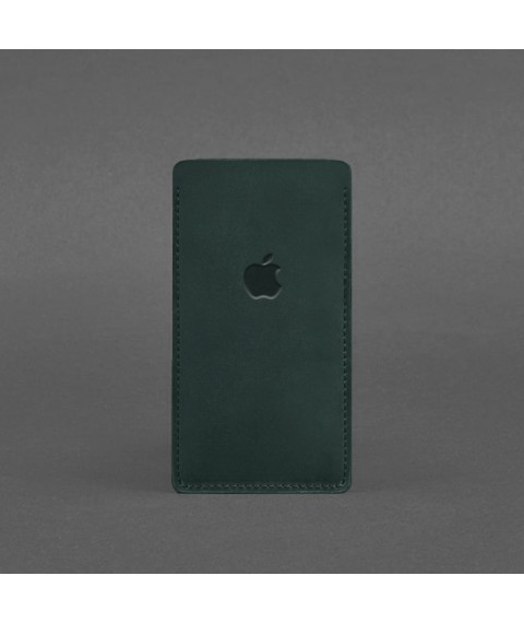 Leather case for iPhone 13 Green Crazy Horse