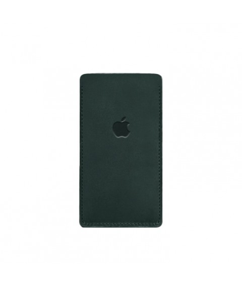 Leather case for iPhone 13 Green Crazy Horse