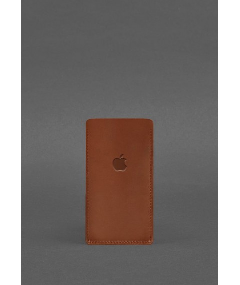 Шкіряний чохол для iPhone 12 Світло-коричневий Crazy Horse