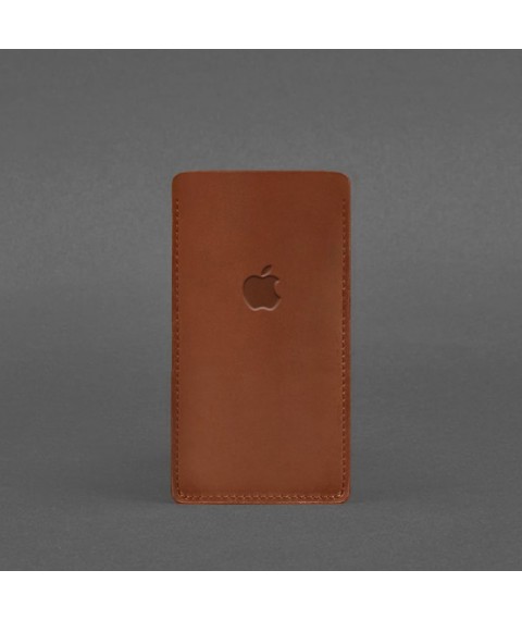 Leather case for iPhone 12 Light brown Crazy Horse