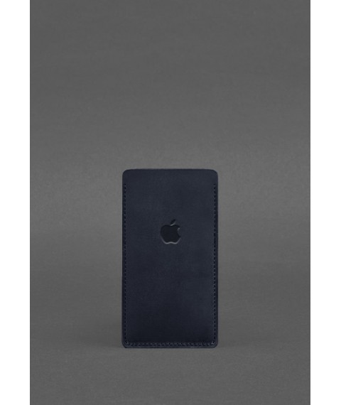 Leather case for iPhone 13 Blue Crazy Horse