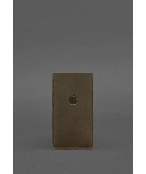 Leather case for iPhone 12 Dark brown Crazy Horse