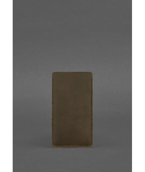 Leather case for iPhone 12 Dark brown Crazy Horse
