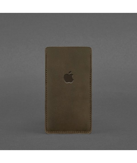 Leather case for iPhone 12 Dark brown Crazy Horse