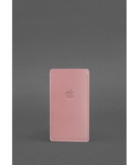 Шкіряний чохол для iPhone 12 Рожевий