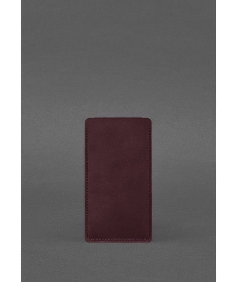 Шкіряний чохол для iPhone 12 Бордовий Crazy Horse