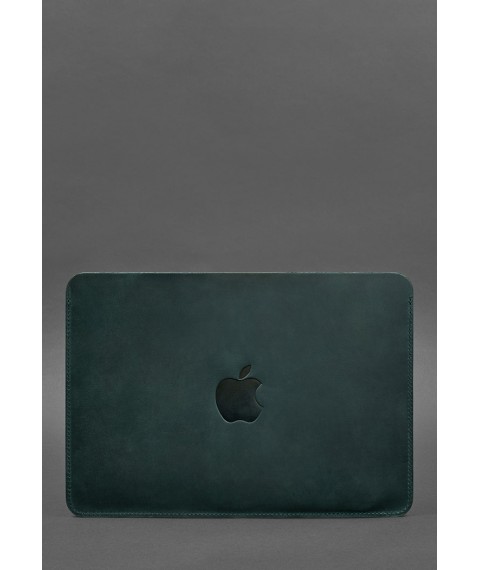 Leather case for MacBook 13 inch Green Crazy Horse