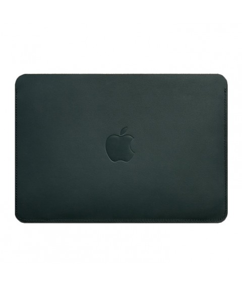 Чохол із натуральної шкіри для MacBook 13 дюйм Зелений краст