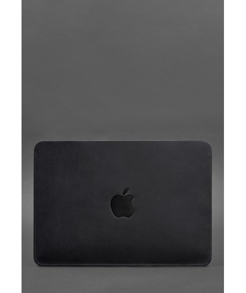 Genuine leather case for MacBook 13 inch Blue Crazy Horse